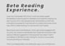 beta read your novel story or manuscript and provide thoughtful feedback